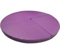 AYCDL Poste de baile para el hogar, tapete de 5 cm de grosor, portátil, plegable, redondo, de espuma EPE, acolchado de seguridad para poste de baile giratorio de 45 mm, color morado, 140 cm