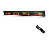 AYCDL Reloj De Pared Led con 4 Ciudades Y Hora Mundial, Ideal para Hoteles Y Oficinas, con 2 Modos De Funcionamiento Y 5 Niveles De Ajuste De Brillo.