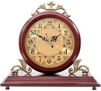 AYCDL Reloj De Sobremesa Vintage Decorativo De Madera con Diseño De Madera para Chimenea, Funciona con Pilas.