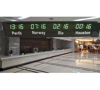 AYCDL Reloj Led con Zonas Horarias Mundiales, Pantalla Digital De 1,8 Pulgadas con Múltiples Zonas Horarias, 3 Niveles De Ajuste De Brillo, Reloj Mundial con Hora De 4 Ciudades