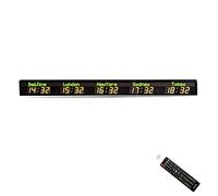 AYCDL Reloj Led Mundial con Hora, Pantalla Digital De 2,3 Pulgadas con Múltiples Zonas Horarias, 5 Niveles De Brillo Ajustables Y Hora Mundial para 5 Ciudades, Diseño Elegante