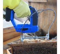 AYCDL Removedor De Abejas Eléctrico, Herramienta De Apicultura Portátil Recargable con Motor Sin Escobillas Y Clip De Marco para Un Uso Fácil.,Blue-2battery