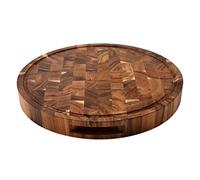 AYCDL Tabla De Cortar, 1 Unidad, Tabla De Cortar De Madera De Grano Final, Bloque De Carnicero De Madera, Tabla De Cortar Carne, Tabla Gruesa, Madera Redonda