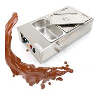 AYCDL Templadora De Chocolate De 12 Kg Y 1000 W. Control De Temperatura De 30-80 °C Y 3 Tanques De Acero Inoxidable.