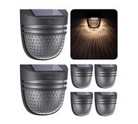 AYCLIF luces solares al aire libre, puente de luces solares con 2 modos y IP65 a prueba de agua, luces solares de jardín LED montado en la pared de iluminación decorativa de jardín para(6 piezas)