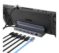 AYCLIF Steam Deck Dock, Estación de Acoplamiento 6 en 1 Con 3 USB 3.0, Ethernet 1GBPS, HDMI 4K@60Hz, Carga PD 100W Para Valve Steam Deck