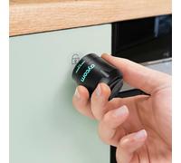 AYCORN Cerraduras de armario magnéticas a prueba de seguridad para niños y bebés, 10 cerraduras y 2 llaves, instalación fácil en segundos, video de instrucciones, sin tornillos ni taladros - Negro