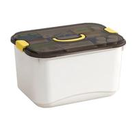 Ayeelamb Caja de medicamentos, caja de medicamentos portátil, 2 niveles, caja de botiquín casero, gran capacidad de almacenamiento para el hogar, al aire libre, 27 x 37 x 22 cm (blanco)