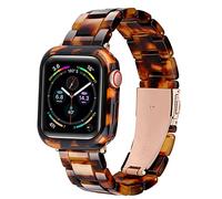 Ayeger- Correa de Reloj Apple Compatible con Parachoques (sin Protector de Pantalla) Correa de Pulsera de Resina de 38 mm para iWatch Series 3 2 1 (Tortuga 1,38 mm)