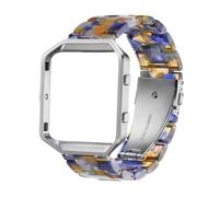 Ayeger Correa de resina compatible con Fitbit Blaze mujeres hombres marco de metal carcas accesorio de resina pulsera pulsera pulsera para Fitbi