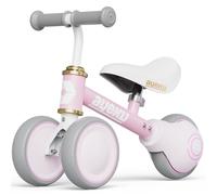 AyeKu Bicicleta de Equilibrio para niños 1-3 años con sillín Ajustable y Ruedas silenciosas. Regalo Ideal para cumpleaños o Navidad, Color Rosa