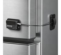 AYESY Cerradura para Puerta de FrigoríFico, 1x Rayas Cerraduras Seguridad Bebes Autoadhesivo con Codigos Candado Frigorifico de NiñOs para FrigoríFico, Puerta, Armario Ventana de Seguridad (Negro)