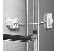AYESY Cerradura para Puerta de FrigoríFico 1x Rayas Cerraduras Seguridad Bebes Autoadhesivo con Codigos Candado Frigorifico de NiñOs para FrigoríFico, Puerta, Armario Ventana de Seguridad (Blanco)