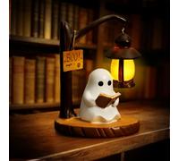 AYESY Luz Nocturna Infantil, Lámpara de Lectura de Fantasmas Lámpara de Noche Decoración Resina para Cumpleaños Halloween Navidad Regalos para Niños y Adulto 20.5x15.5x14cm