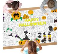 AYESY Mantel para Colorear,183 x 76 cm Mantel De Papel para Pintar Poster Gigante de Colorear, Creativa DIY Actividad de Dibujo para Decoración de Fiesta Navidad Víspera de Todos los Santos