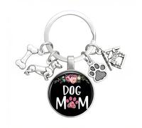 AYEUPZ Llavero de perro salchicha, llavero de acero inoxidable, amuleto de la suerte, colgante para bolso, llavero, perro salchicha, regalo para seres queridos, novio, llavero de cumpleaños (D)