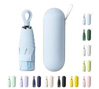 AYEUPZ Paraguas Plegable,Paraguas Plegable Automático, Miniparaguas compacto de viaje, doble barra de soporte para mayor estabilidad, cartera con funda, paraguas pequeño compacto UV