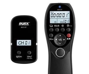 ayex AX-5 VT Temporizador inalámbrico para Fotos y Videos Compatible con Sony S2, Disparador a Distancia para videocámaras y cámaras como HDR-CX220E HDR-PJ220E HDR-CX290E A7R4 A9 A7
