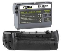 ayex AX-D500 - Tirador de batería para Nikon D500 (Similar a MB-D17), Incluye 1 batería ayex EN-EL15B - 100% compatibilidad, Mango de batería Ideal para fotografiar en Modo Vertical, AX-D500