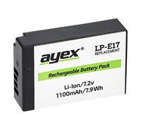 ayex Batería LP-E17 compatible con Canon EOS RP R100 R50 R8 77D 750D 760D 800D 850D M3 M5 M6 Mark II Potente y fiable