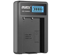ayex Cargador USB Compatible con baterías Nikon EN-EL9a para, por Ejemplo, D5000, D3000, D60 y D40x, se Carga Mediante USB-C, por Ejemplo, a Ordenador portátil y Banco de energía con indicador de