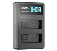 ayex Cargador USB Dual para baterías Nikon de Ion de Litio Tipo EN-EL 14, Carga a través de Enchufe USB, portátil, Power Bank o PC, Pantalla LCD con indicador de Carga