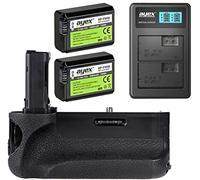 ayex Empuñadura de batería AX-A7/A7R/A7S Compatible con Sony A7, A7R, A7S (Similar a VG-C1EM) + 2 baterías ayex NP-FW50 + Cargador Dual USB - Paquete de acción a un Precio de 3 Piezas. Set 100%