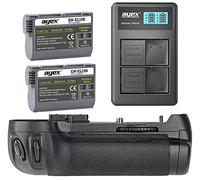 ayex - Empuñadura de batería AX de D800/810 para Nikon D800, D800E, D810, D810 A (Similar a MB-D12) + 2 x Ayex batería EN-EL15 + USB Cargador Dual