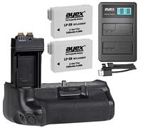 ayex Empuñadura de batería Compatible con Canon EOS 700D 650D 600D 550D + 2 baterías LP-E8 + Cargador Dual USB Juego de Accesorios similares a BG-E8