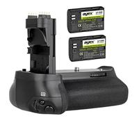 ayex Empuñadura de batería Compatible con Canon EOS 70D 80D y 90D + 2 baterías LP-E6N con Disparador de Formato Vertical y Muchas Funciones similares a BG-E14