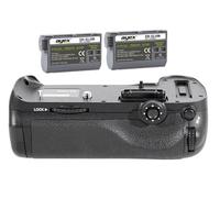 ayex Empuñadura de batería Compatible con Nikon D800, D810 como MB D12, Incluye 2 baterías ayex EN-EL15B
