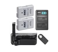 ayex - Empuñadura de batería para Nikon D5200, D5100 + 2 x Ayex batería EN-EL14 + USB Dual Cargador