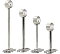 AYGCI 4 Piezas Soporte para Cortinas, Soporte de Barra Colgante de Armario Acero Inoxidable Soporte del Montaje del Techo Extremo de Ducha Soporte para Barra de Brida sin Tornillos