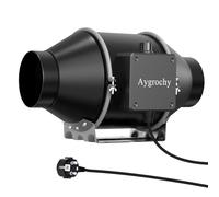 Aygrochy 100mm Ventilador de extracción ajustable 363 m³/h, Ventilador Extractor de Aire con controlador de velocidad variable Para Baño, Sótano, Garaje, Cocina, Tente de Culture Hydroponique