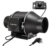 Aygrochy 100mm Ventilador de extracción ajustable 363m³/h, Ventilador Extractor de Aire con controlador de velocidad variable Para Baño, Booster, Tienda de cultivo, Garage, Cucina.