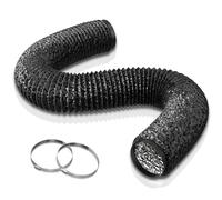 Aygrochy Conductos de ventilación de PVC con 2 abrazaderas, manguera flexible de conducto de aire de 100 mm para secadora universal, campana de cocina, ventilador extractor (100mm*3m)