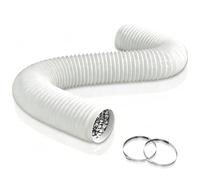 Aygrochy Tubo de salida de PVC ø100mm, 6m, tubo de aluminio flexible con 2 abrazaderas de acero inoxidable para aire acondicionado móvil, secador, ventilador de extracción, campana extractora, sistema