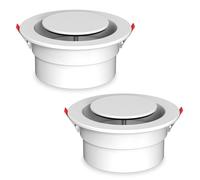 Aygrochy Válvula de placa de 100 mm de aluminio X2, reforzada, rejilla de ventilación de pared para extractor de aire, ventilador de tubería, dormitorio, baño, oficinas