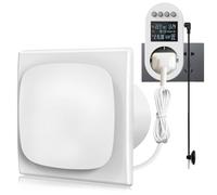 Aygrochy Ventilador de baño de 100 mm silencioso con enchufe inteligente