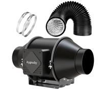 Aygrochy Ventilador Extractor de Aire 100mm con manguera, ventilador de escape con motor EC trifásico para Baño, Sótano, Garaje, Cocina, Tente de Culture Hydroponique