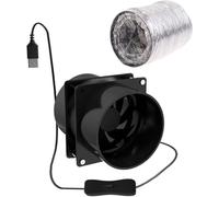AyGwbyx 1 juego de extractores de aire USB para cocina, baño y talleres, ventilador ESD, con tubo de 3 m, ideal para cocinas, baños y talleres