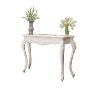 AYHARYLH Half Moon Console Table, Vintage Antique Wood Entryway For Hallway, Elegant Sofa Tables For Living Room & Bedroom, Traditional Decorative Accent Furniture(Silver,80cm/31.5in)