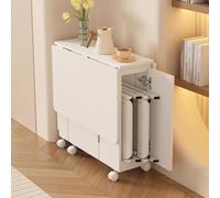 AYHARYLH Mesa de Comedor Plegable para 4 Personas con Sillas, Mesa de Cocina con Hojas Abatibles Extensible, Diseño Compacto de Ahorro de Espacio para Espacios Pequeños(150x80x76cm/59x31.5in)