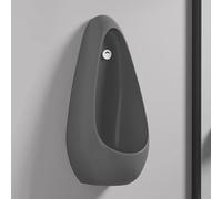 AYHARYLH Urinario De Cerámica para Adultos, Montado En La Pared, A Prueba De Derrames, con Descarga Comercial, con Sensor Inteligente Y Forma De Gota(Dark Gray)