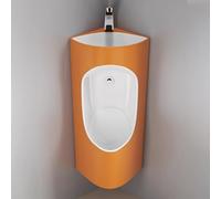 AYHARYLH Urinarios De Esquina para Baño De Hombres, Urinarios De Cerámica, Urinario con Grifo Y Lavabo(Orange)