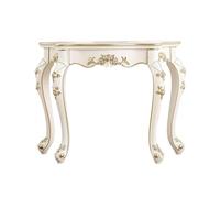 AYHARYLH Vintage Console Table with Floral Carving, White Narrow Entryway with Legs For Living Room, Stable Sofa For Hallway, Bedroom(Gold,78cm/30.7in)