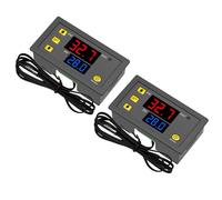 AYHWP 2PCS W3230 AC 110V-220V 20A Controlador de Temperatura Digital, Interruptor Termostato con Pantalla LED de y Sonda NTC 10K, Rango de -50℃ a 110℃