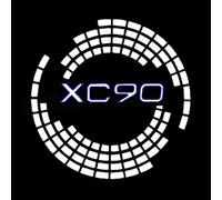 AYHYA Luces LED de Bienvenida para Volvo XC-40 XC-60 XC-90, Luz de Bienvenida del Coche -Coche Logo Proyección, Luz de Puerta De Coche con Logotipo -Fácil de Instalar,C XC90-4