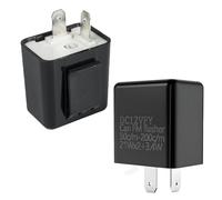 AYHYHLJZJ 2 piezas de relé de intermitencia universal de 2 pines, 12V, frecuencia de parpadeo ajustable, relé de intermitencia 12V para motocicletas, scooters y coches, independiente de la carga