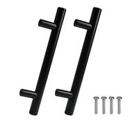 AYHYHLJZJ 2 Piezas Tiradores de Cocina aus schwarzem Edelstahl, 96 mm Länge, ideal für Schränke, Schubladen und Schiebetüren, langlebig und einfach zu montieren
